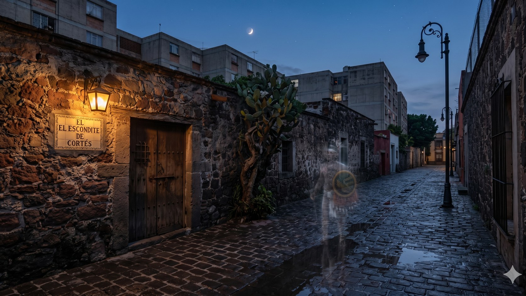 Imagen de contexto para El escondite de Cortés en Huacalco en Azcapotzalco, Ciudad de México. Escena editorial de El escondite de Cortés en Huacalco en Unidad Cuitláhuac, San Juan Huacalco, Azcapotzalco: un refugio atribuido a Cortés y una memoria indígena más antigua que se resiste a desaparecer.